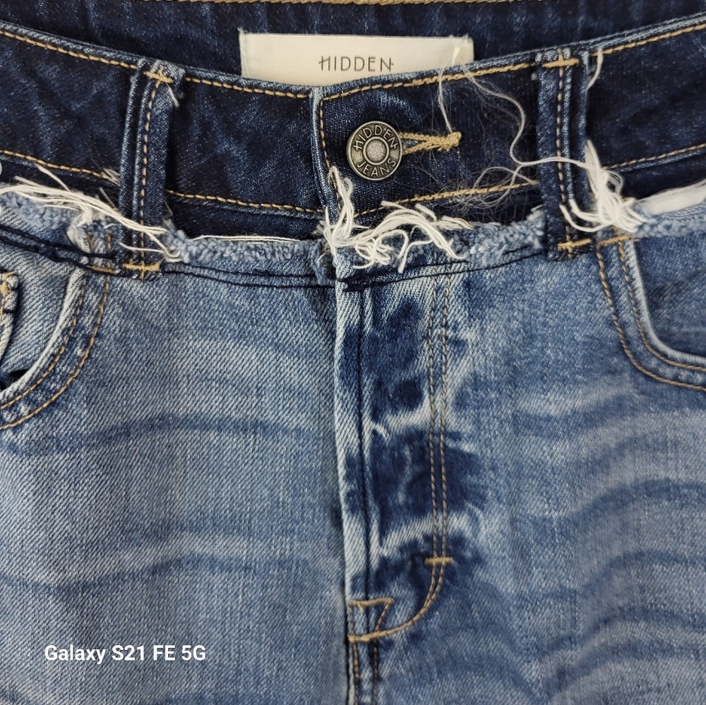 Button Fly Cropped Jeans Size 25 - Picture 3 of 5